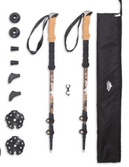 Cascade Mountain Tech Lightweight Aircraft-Grade Aluminum Trekking Poles with Ex
