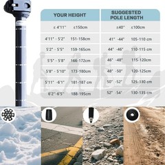 Carbon Fiber Trekking Poles 2 Pcs Ultra Lightweight Telescopic Collapsible