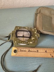 Vintage New/Old Stock SE Camo Prismatic Compass W/Case & Manual