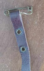 Vtg Taylor Instruments Compass Black Case Leather Lanyard Brass Pin Asheville NC