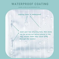Wet Dry Bag Waterproof Reusable Wet Bag for Swimsuit, Travel, Beach, green leaf
