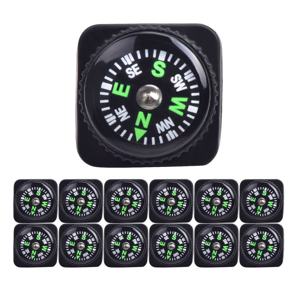15pcs Slip-On Wrist Compass Hard Shell Liquid Filled Mini Small Button Compass P
