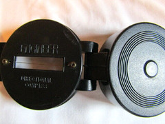 Vtg. Black Engineer Directional Compass camping