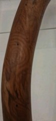 Natural Twisted Wood Hiking Stick – Handmade-Painted Design Initialed Look Read