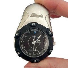 Summit Clip-On Clock Pocket Watch Carabiner Compass Outdoors Camping Hiking Belt