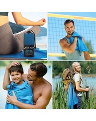 Fit-Flip Microfiber Towel/Shower Towel 70×140 cm, Blue