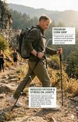 Carbon Fiber Trekking Poles – Ultralight 3K Hiking Poles, Collapsible & Adjustab