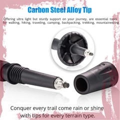 2X Hiking Trekking Poles Walking Sticks Nordic Anti-Shock Telescopic Alpenstock