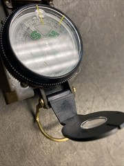 Military Style Compass, Camping Hiking Exploring, Pre-owned Works