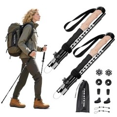 Trekking Poles Aviation Grade Aluminum Alloy-Strong Lightweight Collapsible