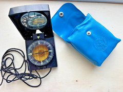German Marsch Kompass F73 Freiberger Prazisionsmechanik Compass w/ Case & Manual