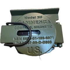 Cammenga Model 3h Tritium Lensatic Compass Olive Drab US Military Issue Pouch