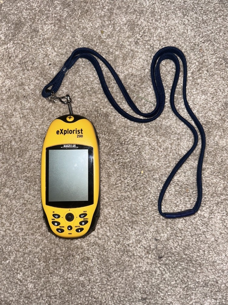 Magellan eXplorist 200 Handheld GPS Receiver Yellow Working Powers On Hiking