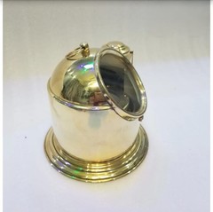 Custom Engraved Brass Binnacle Compass with Floating Gimbal & Oil Lantern