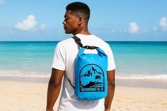 Waterproof Dry Bag, Roll-Top Floating Sack, 500D PVC for Kayaking, 5L Blue