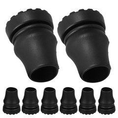 8Pcs Durable Crutch Replacement Pads Non Slip Cane End Caps Black Material