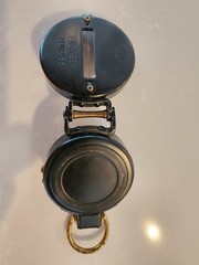 Taylor Engineer Lensatic Compass Black Metal Military Style Hiking Camping