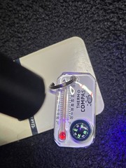 Sun Company Therm-O-Compass #802 Key Ring Zipper Pull Thermometer Compass…