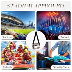 Clear Bag Stadium Approved, Clear Crossbody Bag Purses for women for Black