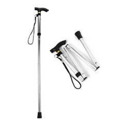 Folding Pole Hiking Cane Walking Stick Adjustable Aluminum Collapsible Travel US