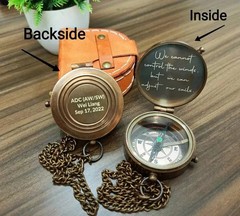 Handmade Engraved Compass Nautical working Compass With Custom Engraving Gift