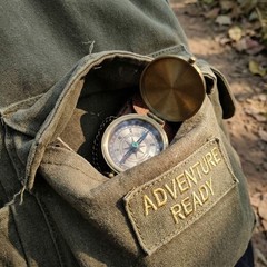 Elegant Vintage Brass Compass with Leather Case – Perfect Gift for Milestones