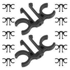 12Pcs Lightweight PVC Trekking Pole Clamps with Quick Release for Hiking and Ski