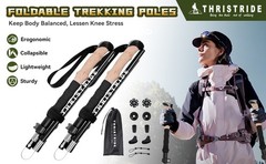 Trekking Poles Aviation Grade Aluminum Alloy-Strong Lightweight Collapsible