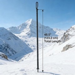 Trekking Pole Tactical Walking Stick, Multifunctional Aluminum black