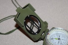 Military Lensatic Prismatic Compass with Pouch Hiking Scout Army Geology Camping