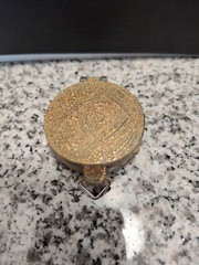 Compass – Outdoor Hiking Camping. Painted with Gold Glitter Paint.
