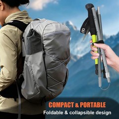 2X Outdoor Trekking Poles Quick Lock Ultralight Aluminum Hiking Walking Sticks