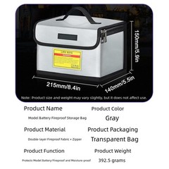 Protective Fireproof Explosionproof Battery Storage Bag Large Capacity Design