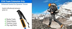 Nordic Walking Trekking Poles – 2 Sticks with Anti-Shock and Quick Lock System,