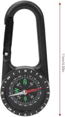 Carabiner Clip On Compass Hiking,Mini Compass,DC40T Zinc Alloy Portable Carab…