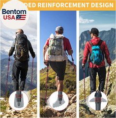 Hiking Poles Collapsible Trekking Poles – Aluminum Alloy 7075 Walking Sticks for