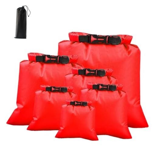 6PCS Dry Bags Waterproof, Lightweight Dry Bags for Kayaking 6PCS-K