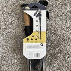 Cascade Mountain Tech Carbon Fiber Hiking Trekking Poles Cork Grip 2 Poles NEW
