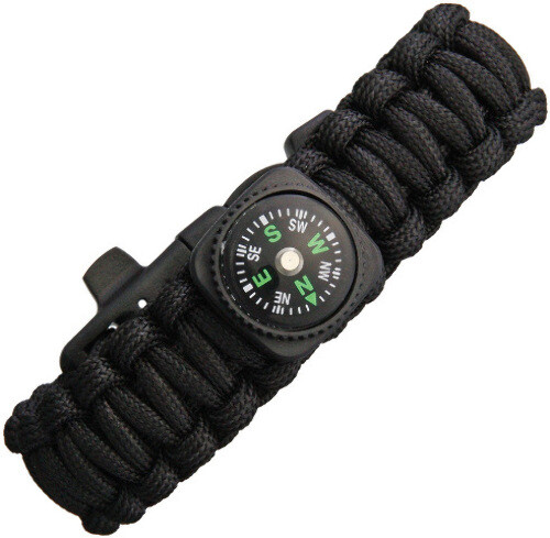 Explorer 7.5″ Paracord Bracelet with Compass Hang Packaged