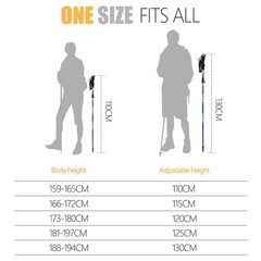 Covacure Trekking Poles Collapsible Hiking Poles – 2 Pack Aluminum Alloy 7075…