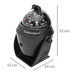 Marine Boat Compass – Dash Mount Suction Navigation – Illuminated Dashboard Comp