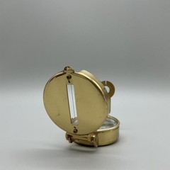 Brass Lensatic Compass Pocket 50mm Military Hiking Sighting Gold Tone Camping
