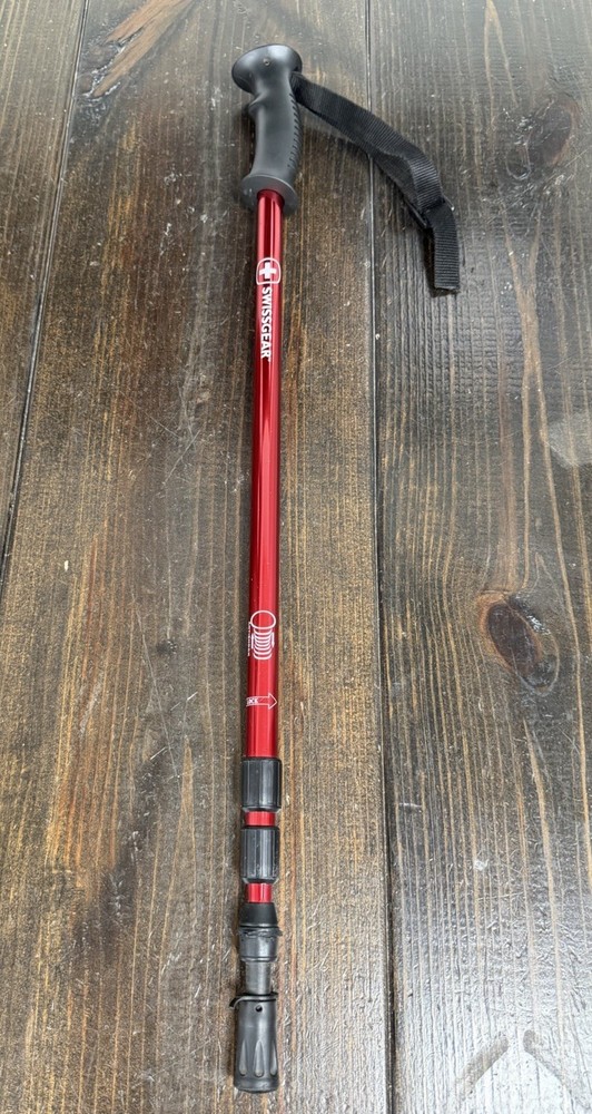 1 Swissgear 135cm Adjustable Walking Stick Pole Anti-shock And Ergonimic Handle