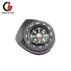 2PCS Mini Clear Liquid-filled Button Compass Clip on band Outdoor Molle Backpack