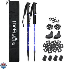 Nordic Walking Trekking Poles – 2 Sticks with Anti-Shock and Quick Lock Syste…