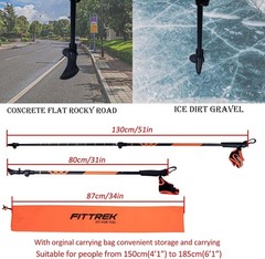 2-Pack Ultralight Aluminum Nordic Walking Poles – Ergonomic Adjustable Sticks