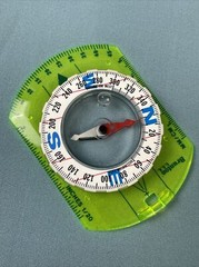 Brunton Optic Green Compass With Inches & MM/CM Measurements Made In U. S. A.