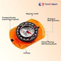 Orienteering Compass – Hiking Backpacking Compass – Advanced Scout Compass Ca…