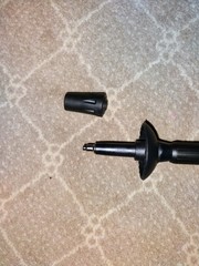 Adjustable Telescopic Aluminum Trekking Pole Black Foam Grip Rubber Tip Hiking
