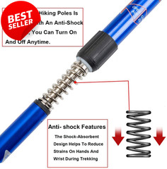2 Pack Collapsible Trekking Poles Lightweight Anti Shock Adjustable Hiking – US